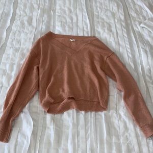 Garage v-neck cropped sweater